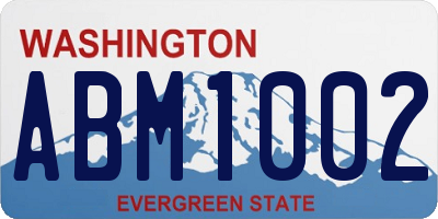 WA license plate ABM1002