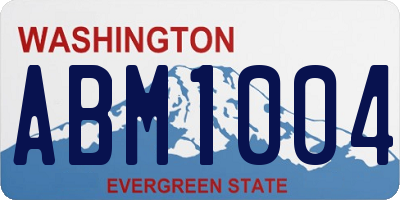 WA license plate ABM1004