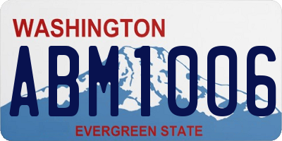 WA license plate ABM1006