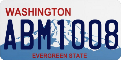 WA license plate ABM1008