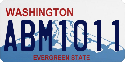 WA license plate ABM1011