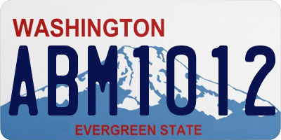 WA license plate ABM1012