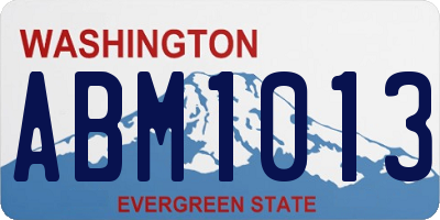 WA license plate ABM1013