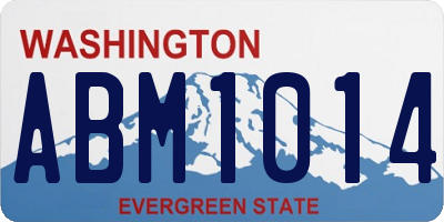 WA license plate ABM1014