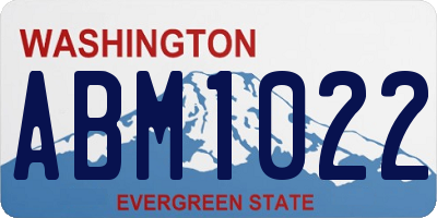 WA license plate ABM1022