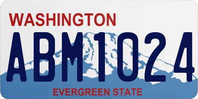 WA license plate ABM1024