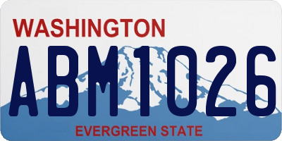 WA license plate ABM1026