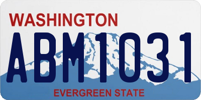 WA license plate ABM1031
