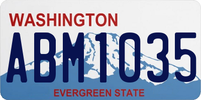 WA license plate ABM1035