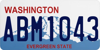 WA license plate ABM1043