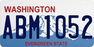 WA license plate ABM1052