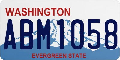 WA license plate ABM1058