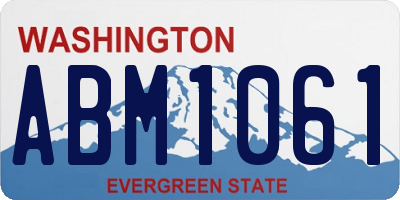 WA license plate ABM1061