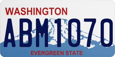 WA license plate ABM1070