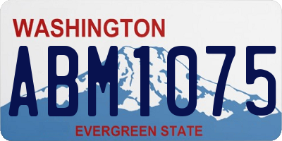 WA license plate ABM1075