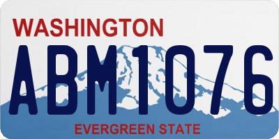 WA license plate ABM1076