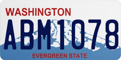 WA license plate ABM1078