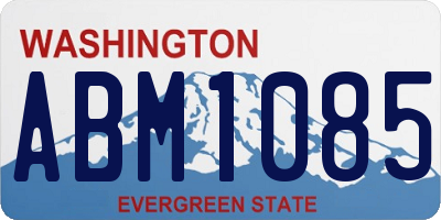 WA license plate ABM1085