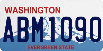 WA license plate ABM1090