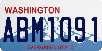 WA license plate ABM1091