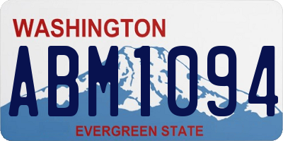 WA license plate ABM1094
