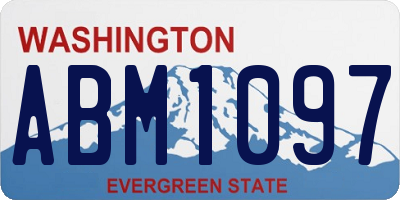 WA license plate ABM1097