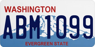 WA license plate ABM1099