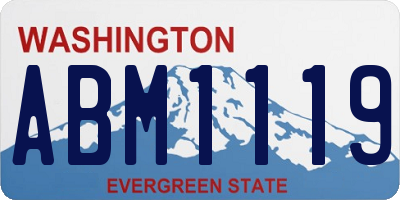 WA license plate ABM1119