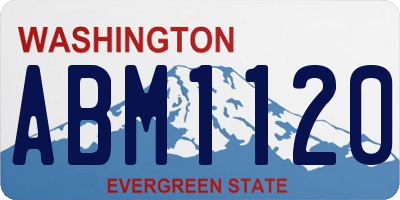 WA license plate ABM1120