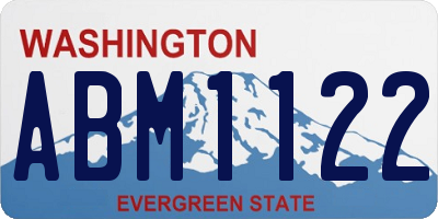 WA license plate ABM1122