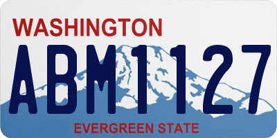 WA license plate ABM1127