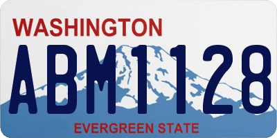 WA license plate ABM1128