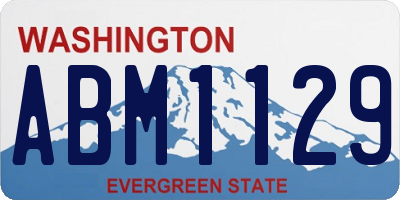 WA license plate ABM1129
