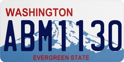 WA license plate ABM1130