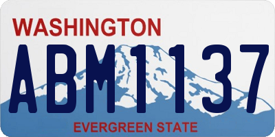 WA license plate ABM1137