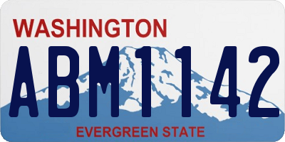 WA license plate ABM1142