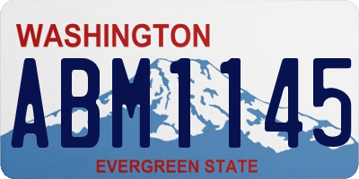 WA license plate ABM1145