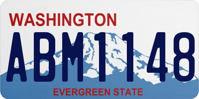 WA license plate ABM1148