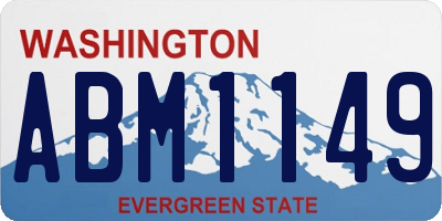 WA license plate ABM1149