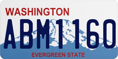 WA license plate ABM1160