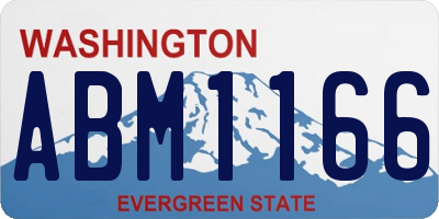 WA license plate ABM1166