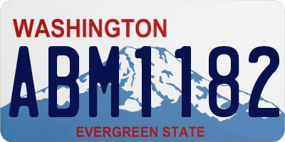 WA license plate ABM1182