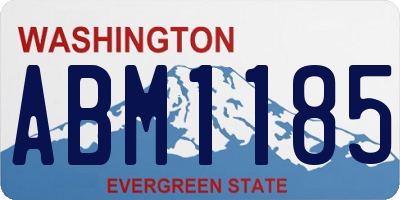 WA license plate ABM1185