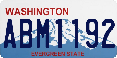 WA license plate ABM1192