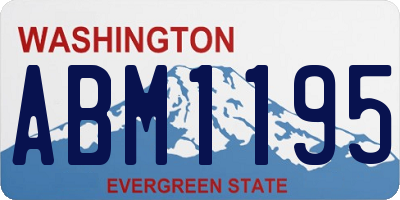 WA license plate ABM1195
