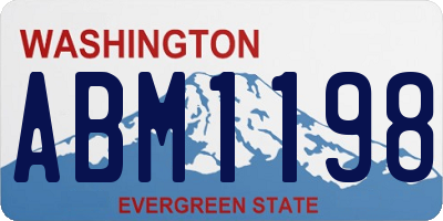 WA license plate ABM1198