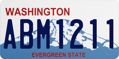 WA license plate ABM1211