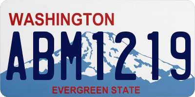 WA license plate ABM1219