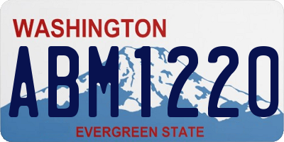 WA license plate ABM1220