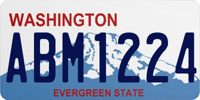 WA license plate ABM1224